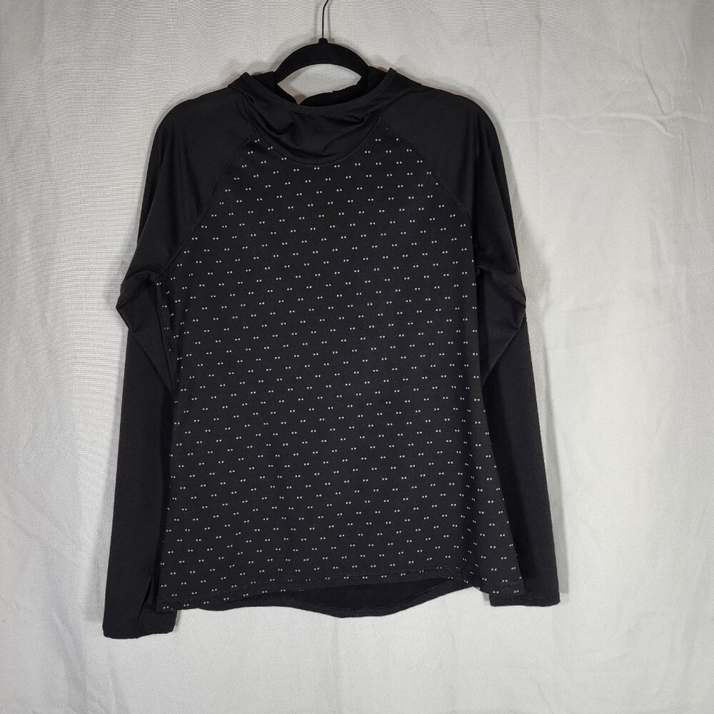 Thermal Running Hoodie Reflective Front Outdoor Hiking Thumb Holes Womens L